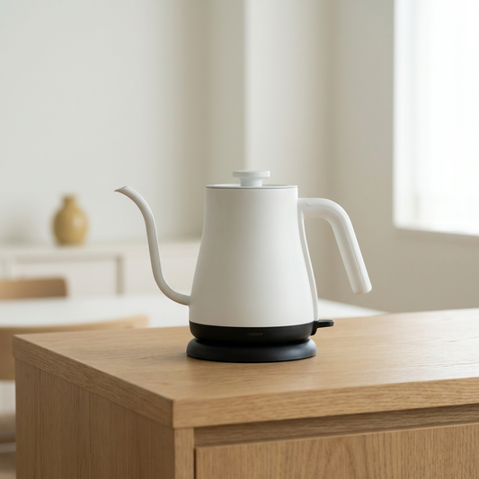 細口ノズル電気ケトル 0.8L マットホワイト