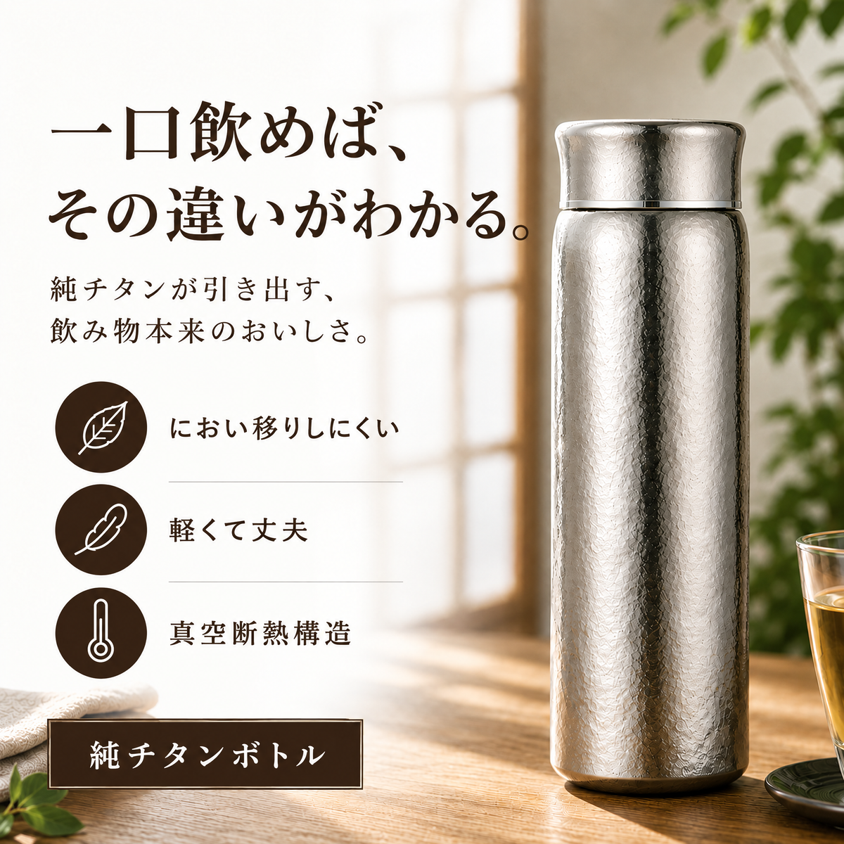 HITOIKI™ 純チタンボトル