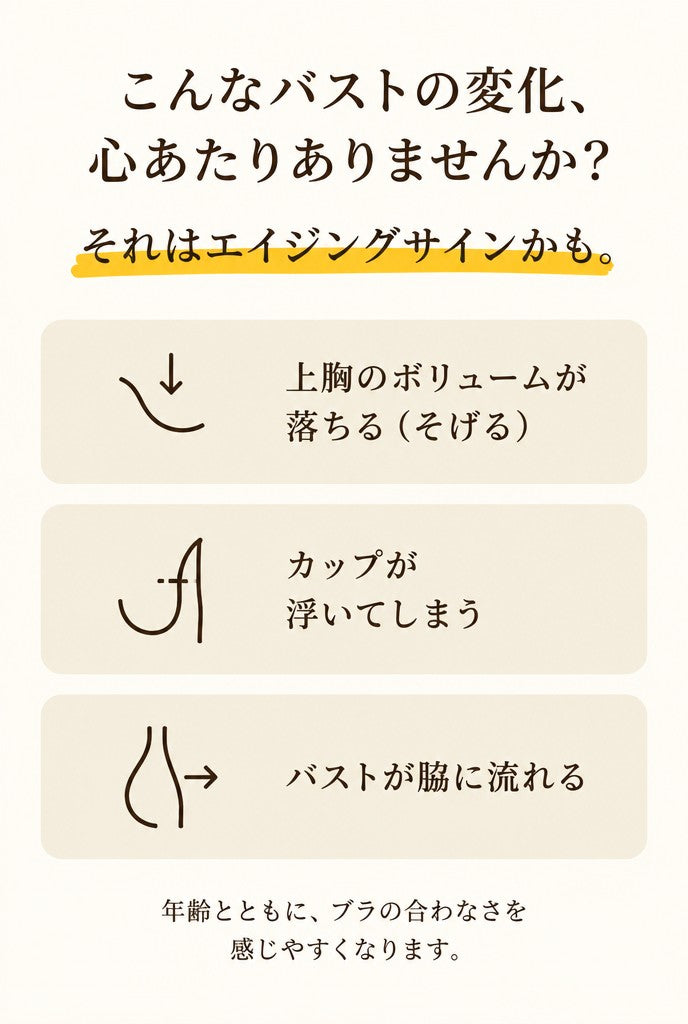 こんなバストの変化、心あたりありませんか