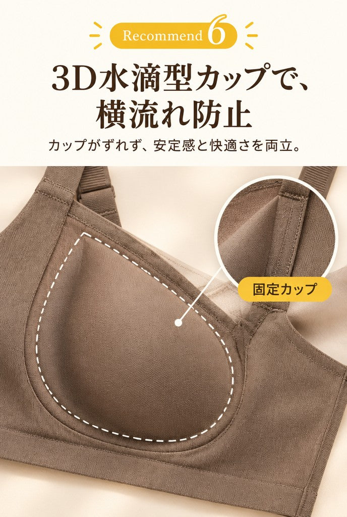 3D水滴型カップ 横流れ防止